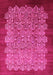 Machine Washable Oriental Pink Industrial Rug, wshurb3122pnk