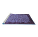 Sideview of Machine Washable Oriental Blue Industrial Rug, wshurb3122blu