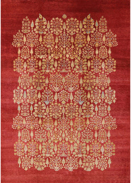 Mid-Century Modern Red Oriental Rug, urb3122