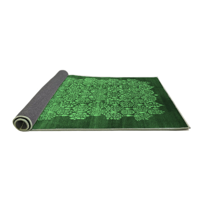 Sideview of Oriental Emerald Green Industrial Rug, urb3122emgrn
