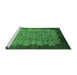 Sideview of Machine Washable Oriental Emerald Green Industrial Area Rugs, wshurb3122emgrn