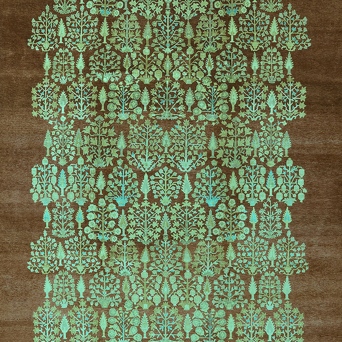 Machine Washable Oriental Turquoise Industrial Area Rugs, wshurb3122turq