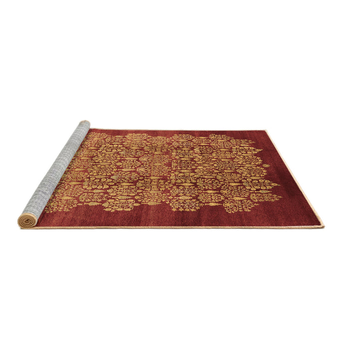 Sideview of Machine Washable Oriental Brown Industrial Rug, wshurb3122brn