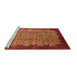 Sideview of Machine Washable Oriental Brown Industrial Rug, wshurb3122brn