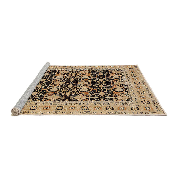Sideview of Machine Washable Industrial Modern Sangria Brown Rug, wshurb3123