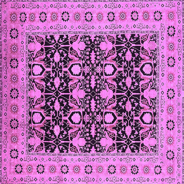 Square Machine Washable Oriental Purple Industrial Area Rugs, wshurb3123pur