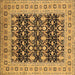 Square Machine Washable Oriental Brown Industrial Rug, wshurb3123brn