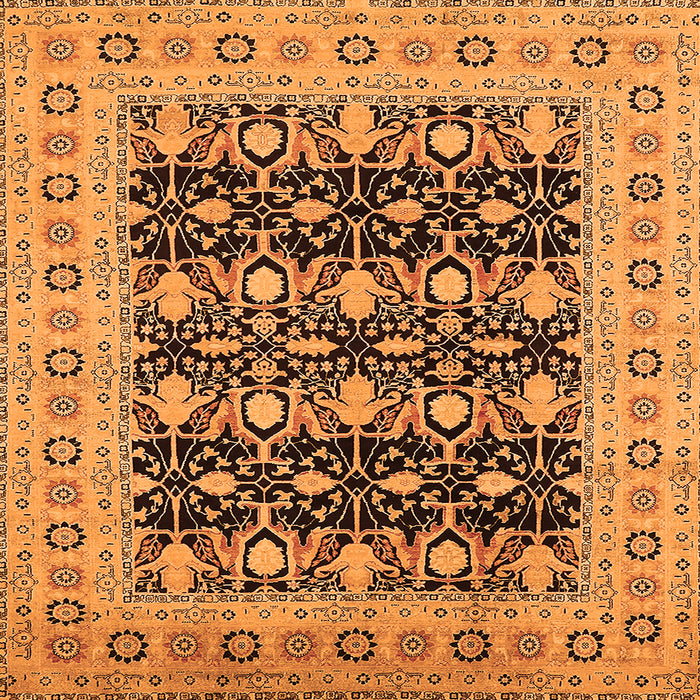 Square Oriental Orange Industrial Rug, urb3123org