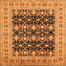 Square Oriental Orange Industrial Rug, urb3123org