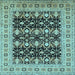 Square Oriental Light Blue Industrial Rug, urb3123lblu