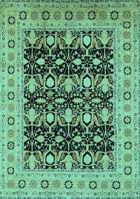 Oriental Turquoise Industrial Rug, urb3123turq