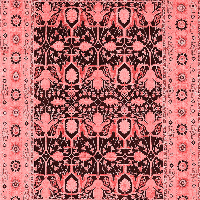Machine Washable Oriental Red Industrial Rug, wshurb3123red