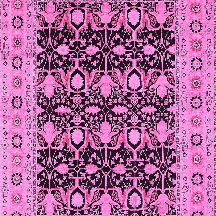 Machine Washable Oriental Pink Industrial Rug, wshurb3123pnk