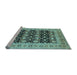 Sideview of Machine Washable Oriental Light Blue Industrial Rug, wshurb3123lblu