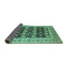 Sideview of Oriental Turquoise Industrial Rug, urb3123turq