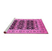 Sideview of Machine Washable Oriental Pink Industrial Rug, wshurb3123pnk