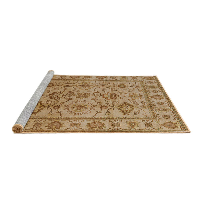 Sideview of Machine Washable Industrial Modern Brown Sand Brown Rug, wshurb3124