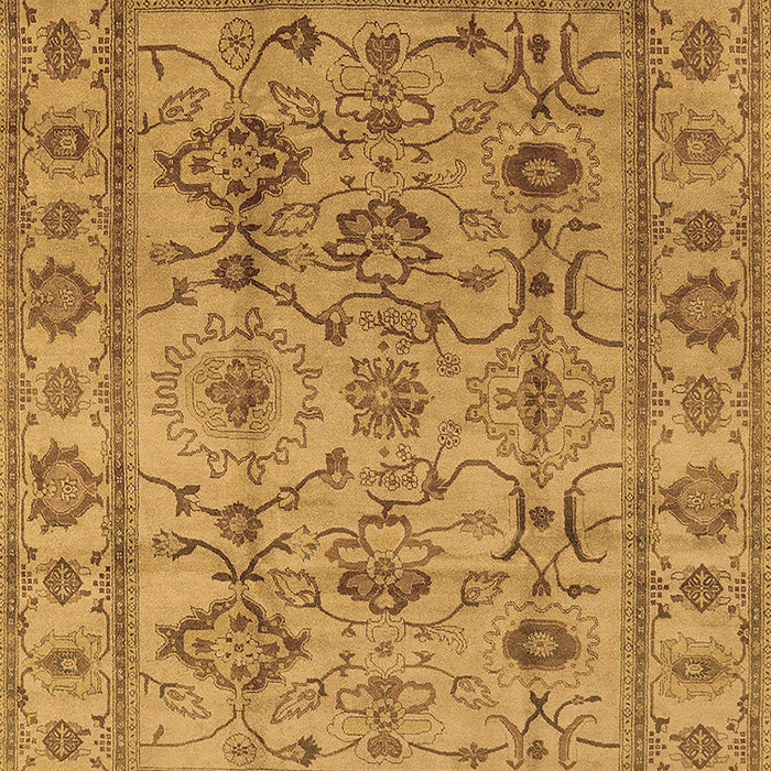 Machine Washable Oriental Brown Industrial Rug, wshurb3124brn