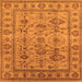 Square Oriental Orange Industrial Rug, urb3124org