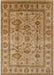 Mid-Century Modern Brown Sand Brown Oriental Rug, urb3124