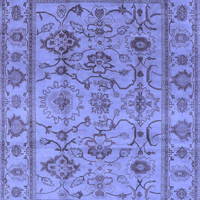 Machine Washable Oriental Blue Industrial Rug, wshurb3124blu