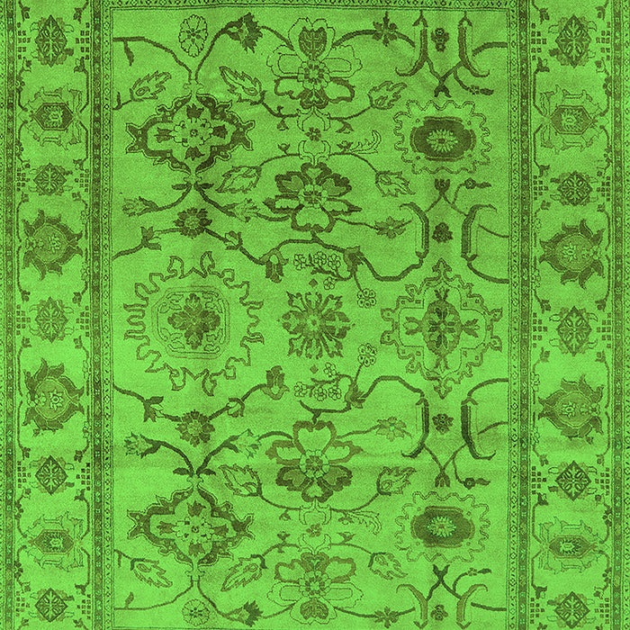 Machine Washable Oriental Green Industrial Area Rugs, wshurb3124grn