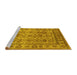 Sideview of Machine Washable Oriental Yellow Industrial Rug, wshurb3124yw