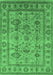 Machine Washable Oriental Emerald Green Industrial Area Rugs, wshurb3124emgrn