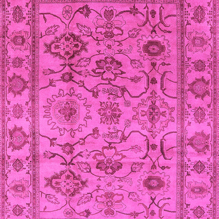 Machine Washable Oriental Pink Industrial Rug, wshurb3124pnk