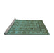 Sideview of Machine Washable Oriental Light Blue Industrial Rug, wshurb3124lblu