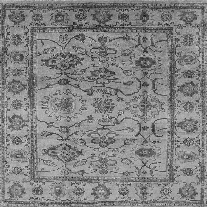 Square Machine Washable Oriental Gray Industrial Rug, wshurb3124gry