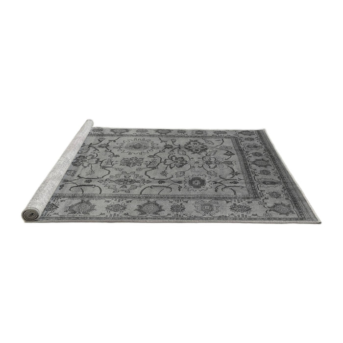 Sideview of Machine Washable Oriental Gray Industrial Rug, wshurb3124gry