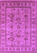 Machine Washable Oriental Purple Industrial Area Rugs, wshurb3124pur