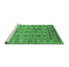 Sideview of Machine Washable Oriental Emerald Green Industrial Area Rugs, wshurb3124emgrn