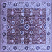 Square Oriental Blue Industrial Rug, urb3125blu