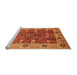 Sideview of Machine Washable Oriental Orange Industrial Area Rugs, wshurb3125org