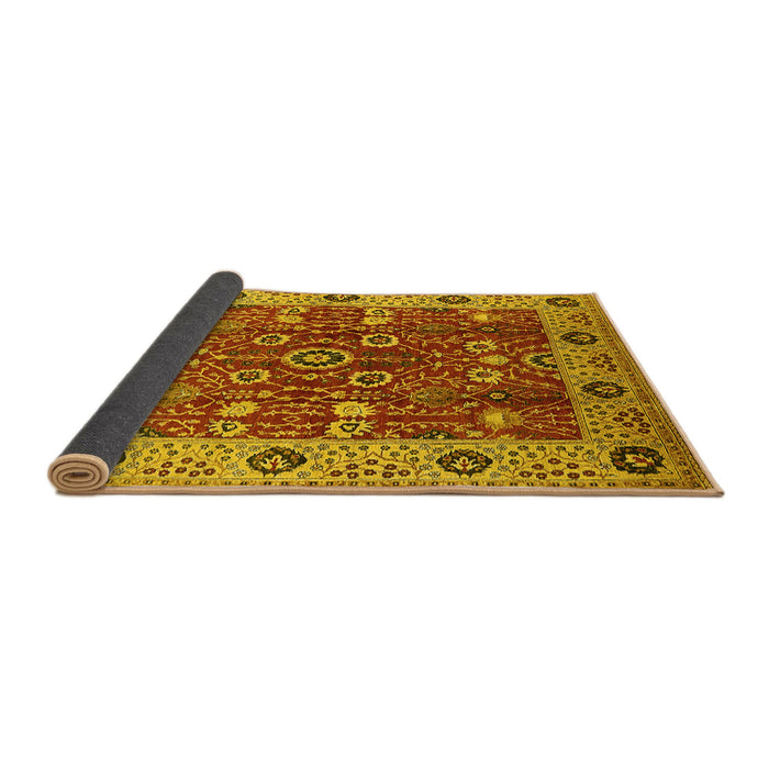 Sideview of Oriental Yellow Industrial Rug, urb3125yw