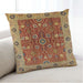 Lifestyle Image of Mid-Century Modern Urban Square Red Throw Pillow, 18 inch by 18 inch, pwurb3125