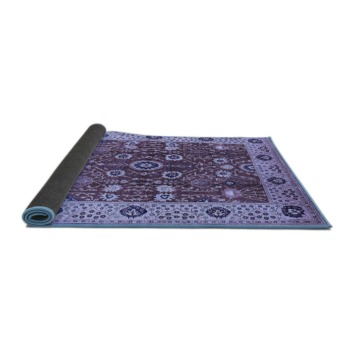 Sideview of Oriental Blue Industrial Rug, urb3125blu