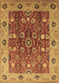 Machine Washable Oriental Brown Industrial Rug, wshurb3125brn