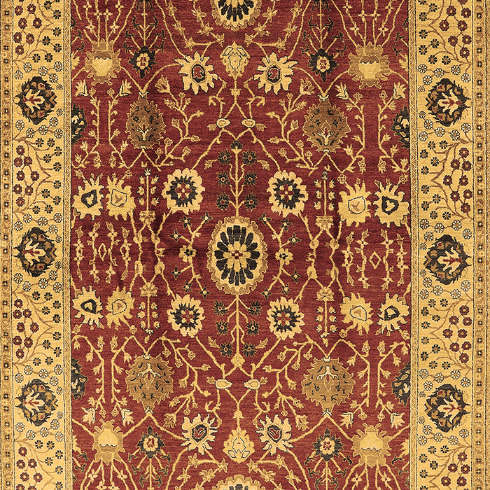 Machine Washable Oriental Brown Industrial Rug, wshurb3125brn