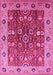 Machine Washable Oriental Pink Industrial Rug, wshurb3125pnk