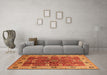 Machine Washable Oriental Orange Industrial Area Rugs in a Living Room, wshurb3125org