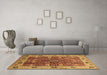 Machine Washable Oriental Brown Industrial Rug in a Living Room,, wshurb3125brn