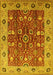 Machine Washable Oriental Yellow Industrial Rug, wshurb3125yw