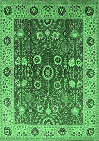 Oriental Emerald Green Industrial Rug, urb3125emgrn