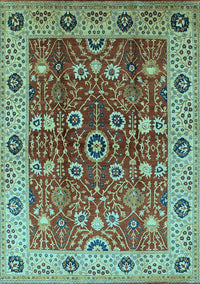 Oriental Light Blue Industrial Rug, urb3125lblu