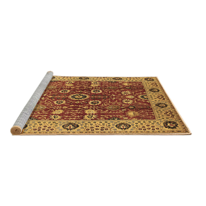 Sideview of Machine Washable Oriental Brown Industrial Rug, wshurb3125brn