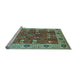 Sideview of Machine Washable Oriental Light Blue Industrial Rug, wshurb3125lblu