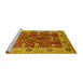 Sideview of Machine Washable Oriental Yellow Industrial Rug, wshurb3125yw